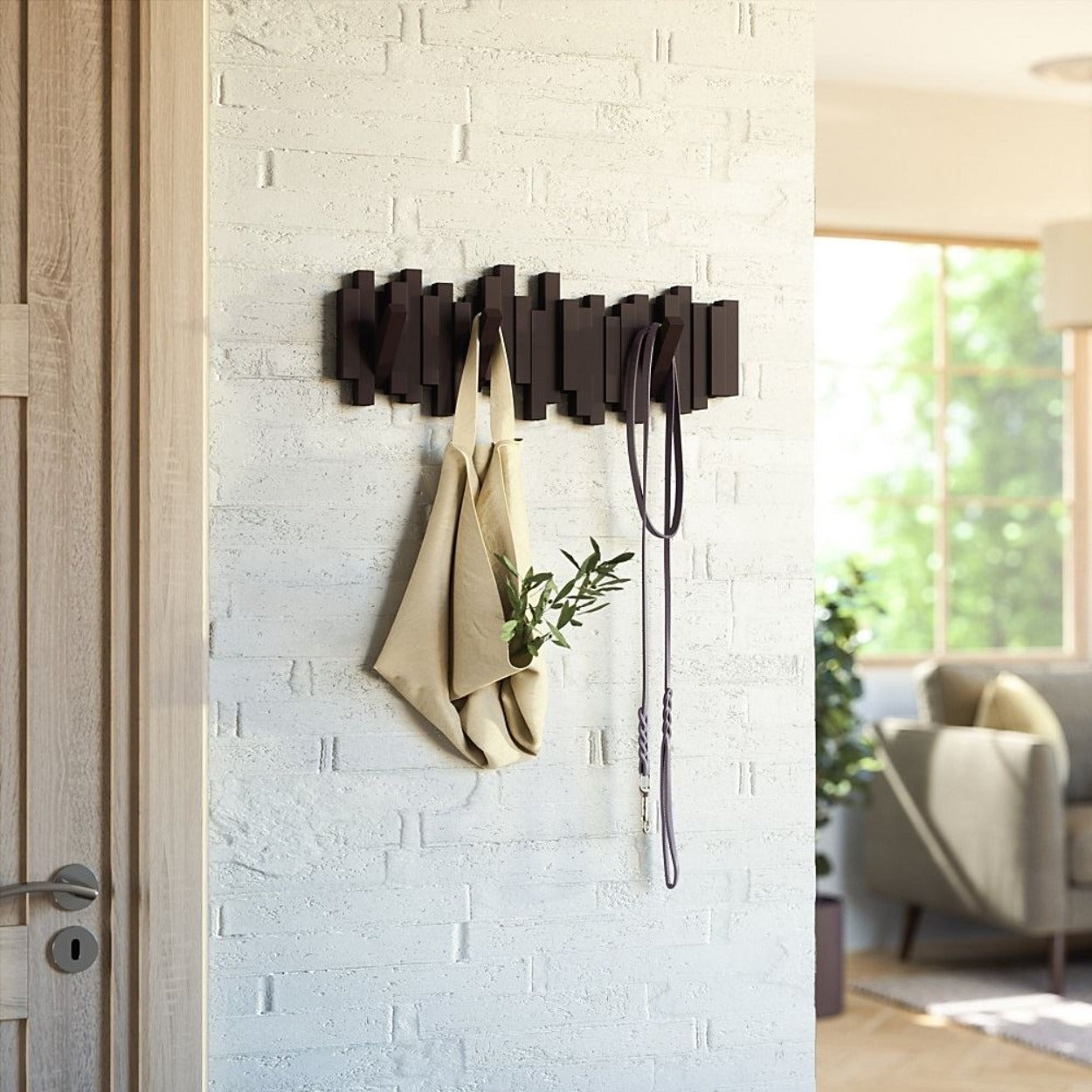 Cabideiro de Parede com Ganchos Flexíveis Sticks Wall Hooks