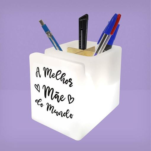 Organizador de Mesa Iluminado A Melhor Mãe do Mundo