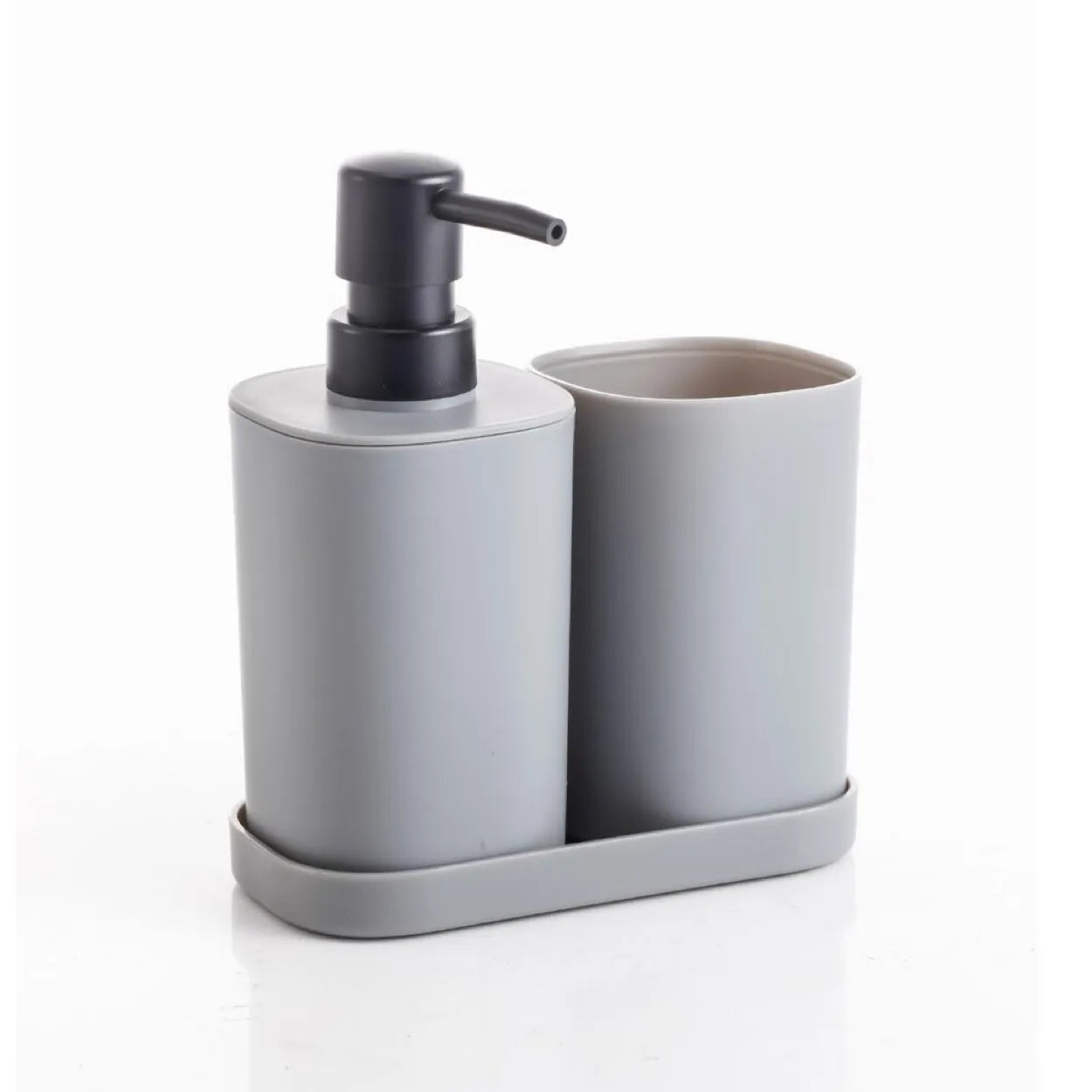 Conjunto para Banheiro Moderno 3 Peças Quadrado Cinza