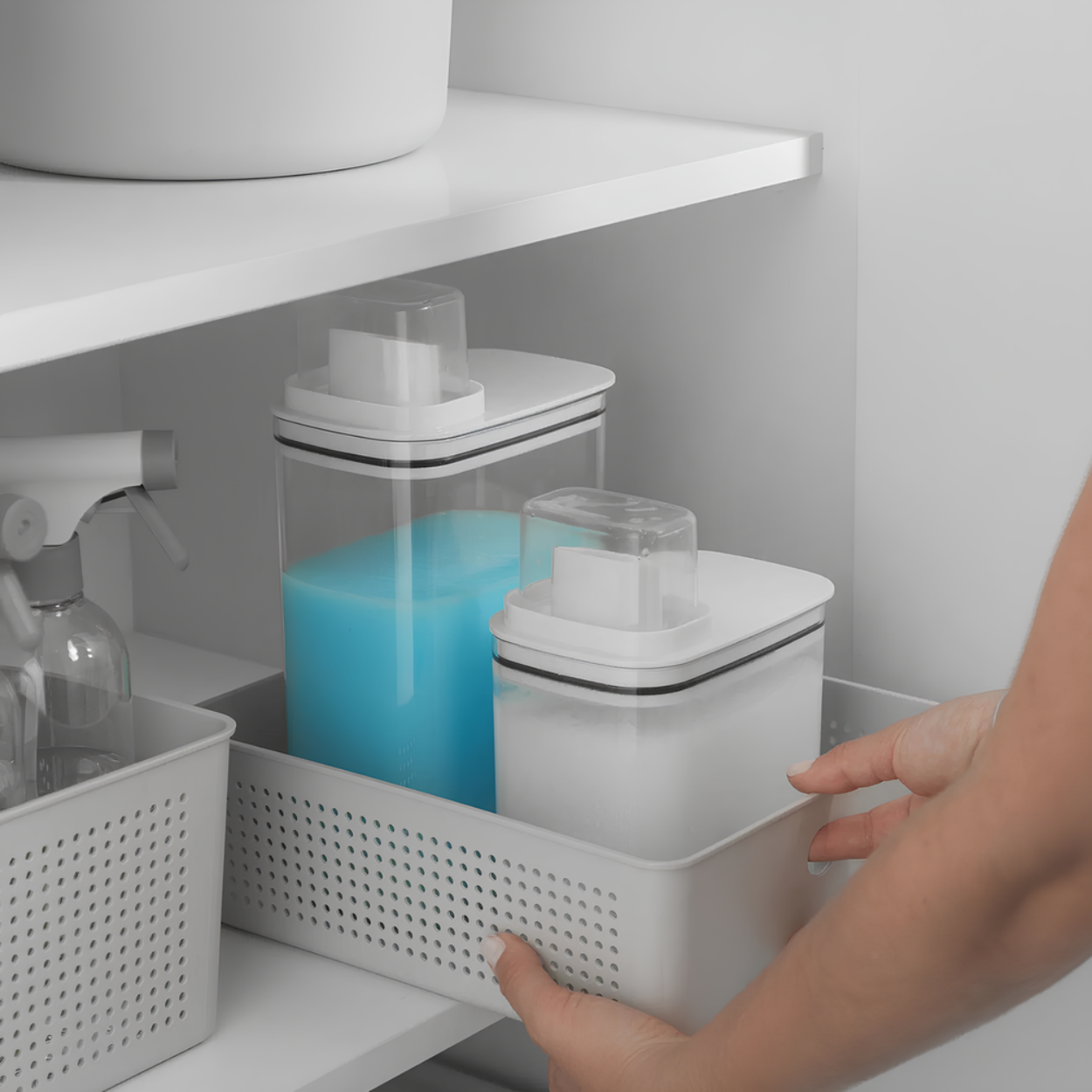 Dispensador De Sabão Flow 1,5L Organizador De Lavanderia Multiuso