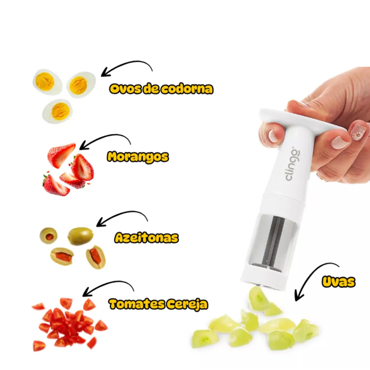 Cortador Prático para Uvas e Tomate Cereja