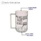 Caneco de Vidro Para Cerveja 300ml em Vidro - O Melhor Pai leve ccompre