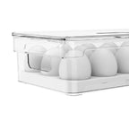 Porta Ovos Organizador com Tampa para 18 Unidades Clear Fresh