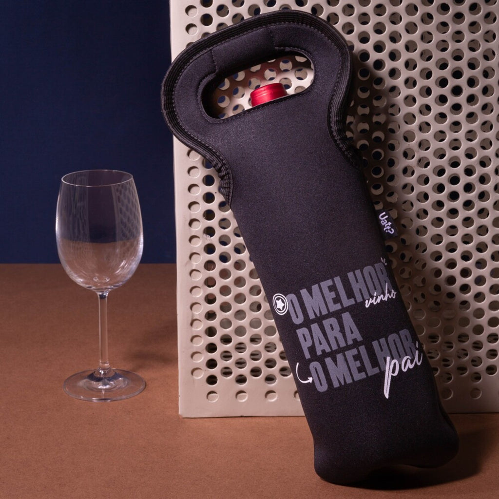 Bolsa Térmica de Vinho Wine Time - O Melhor Pai - leve compre