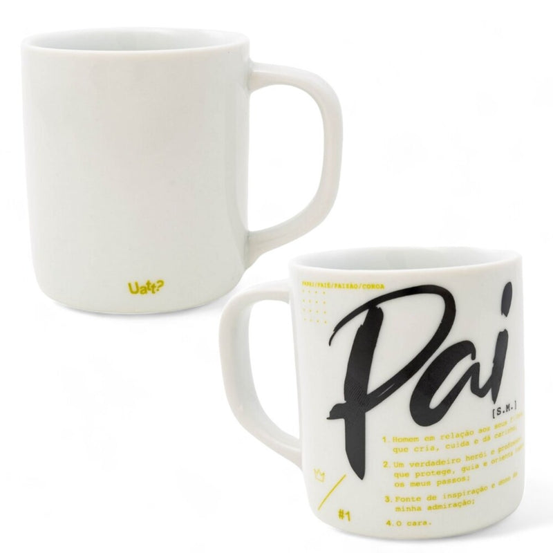 Caneca de Cerâmica 300ml - Significado de Pai - leve compre