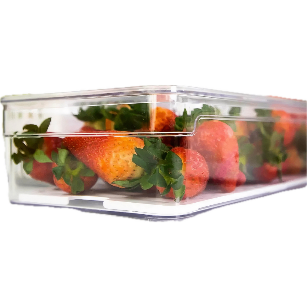 Kit 4 Organizadores De Geladeira Clear Fresh: Porta Ovos 7un, Porta Frios e 2 Potes