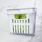 Organizador De Geladeira com Tampa e Cesto Acrílico 5L Clear Fresh