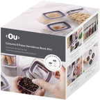 Kit 6 Potes Herméticos Modulares Porta Temperos 150ml e 340ml