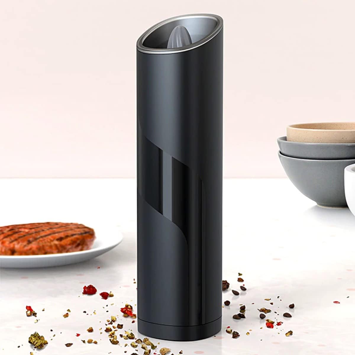 Triturador Automático De Pimenta ou Sal Grãos Cozinha Moedor Eletrico