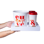 Kit Pipoca com 2 Copos e Balde - Eu Amo Você