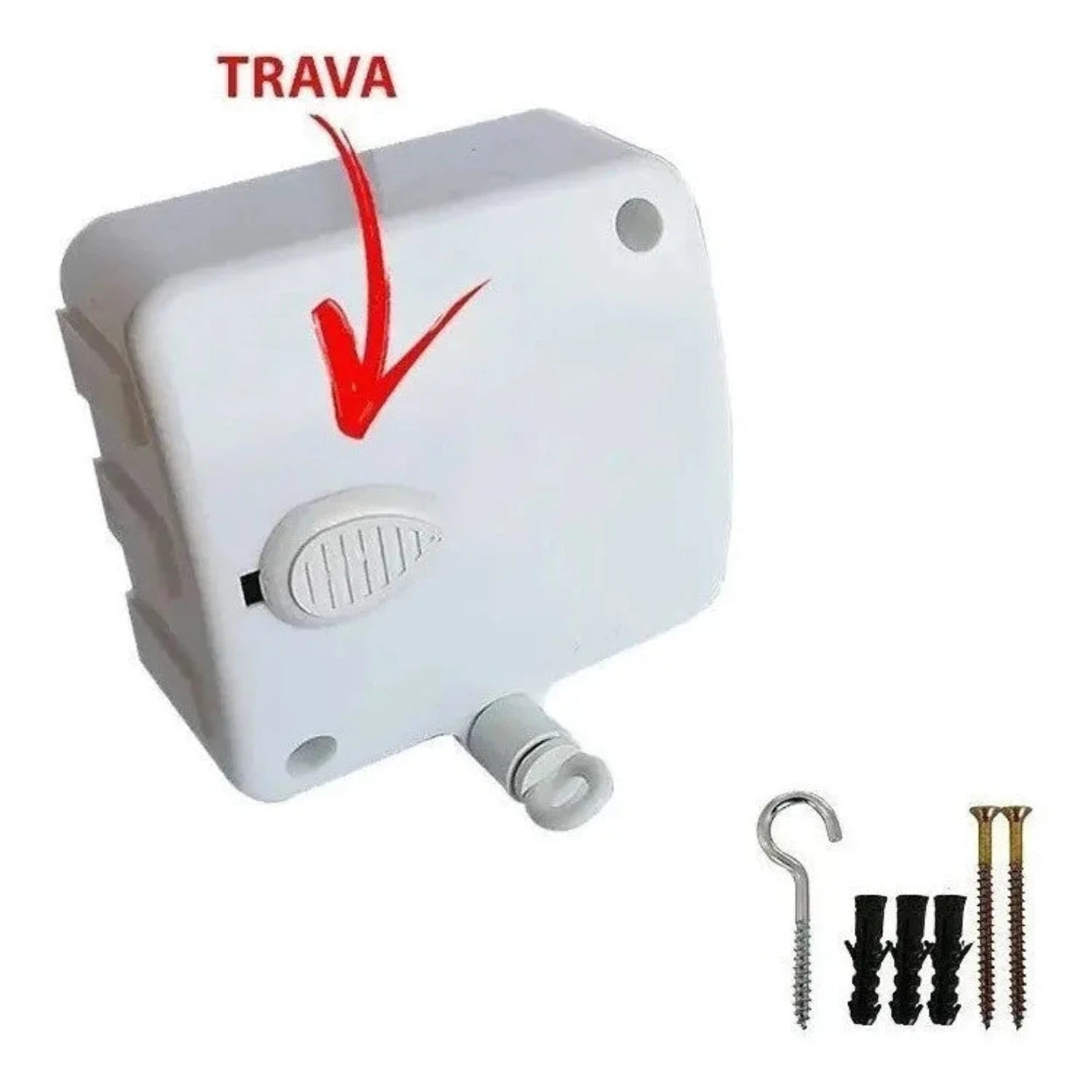 Varal Retrátil Automático Modular 3 Peças Com 6 Metros