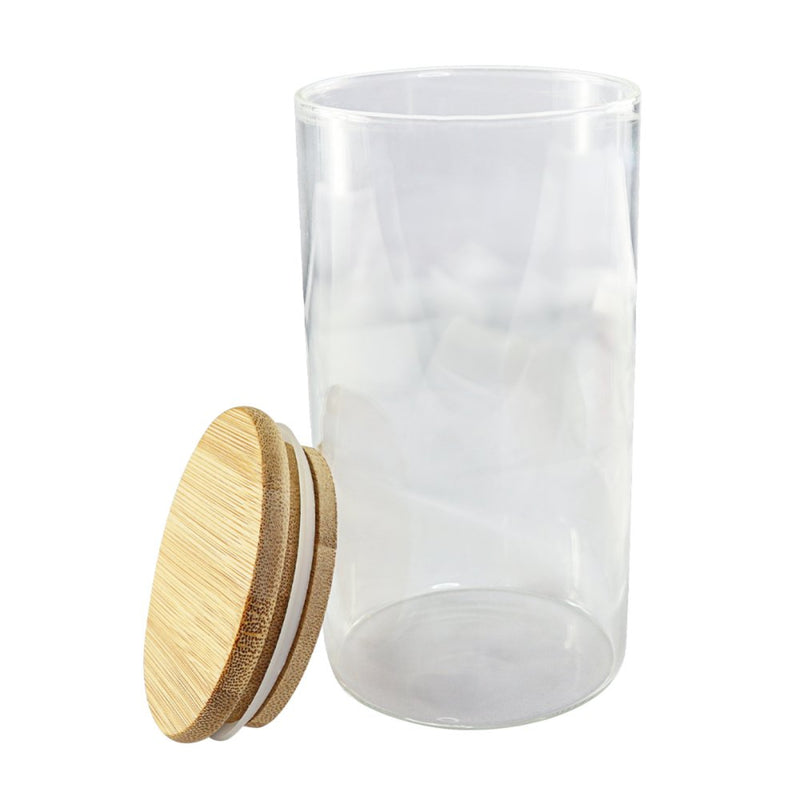 Pote para Mantimentos com Tampa de Bambu 600ML - Leve Compre