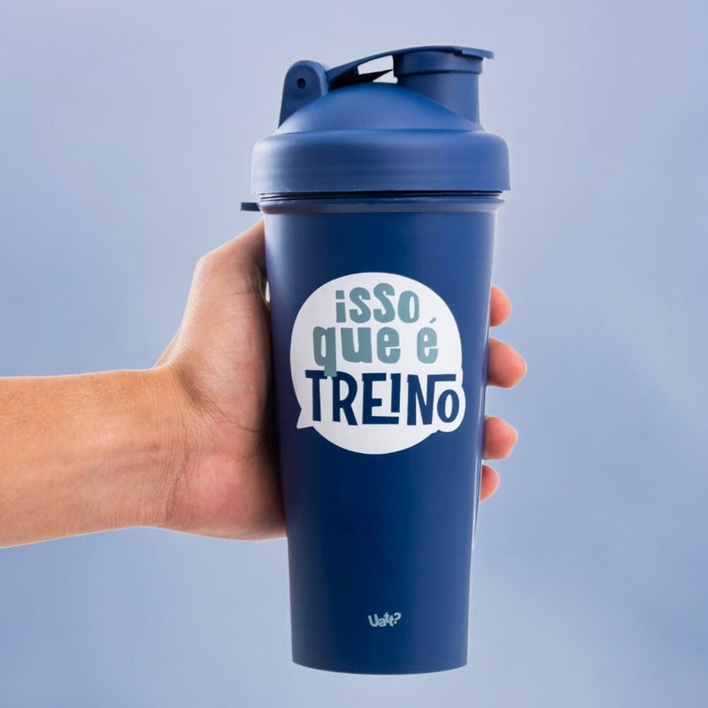 Shakeira 780ml com Tampa e Medidor - Isso que é Treino - Leve Compre