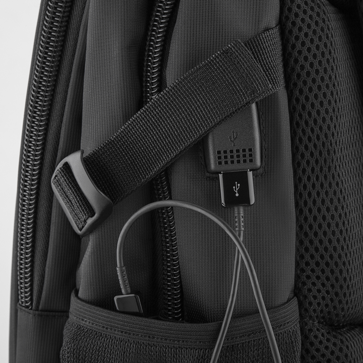 Mochila com 3 Bolsos All Gray