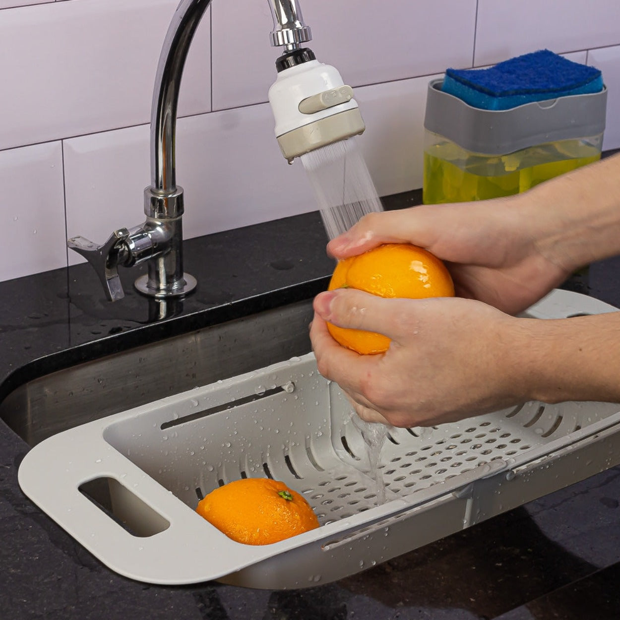 Escorredor Alimentos Extensível Multipurpose