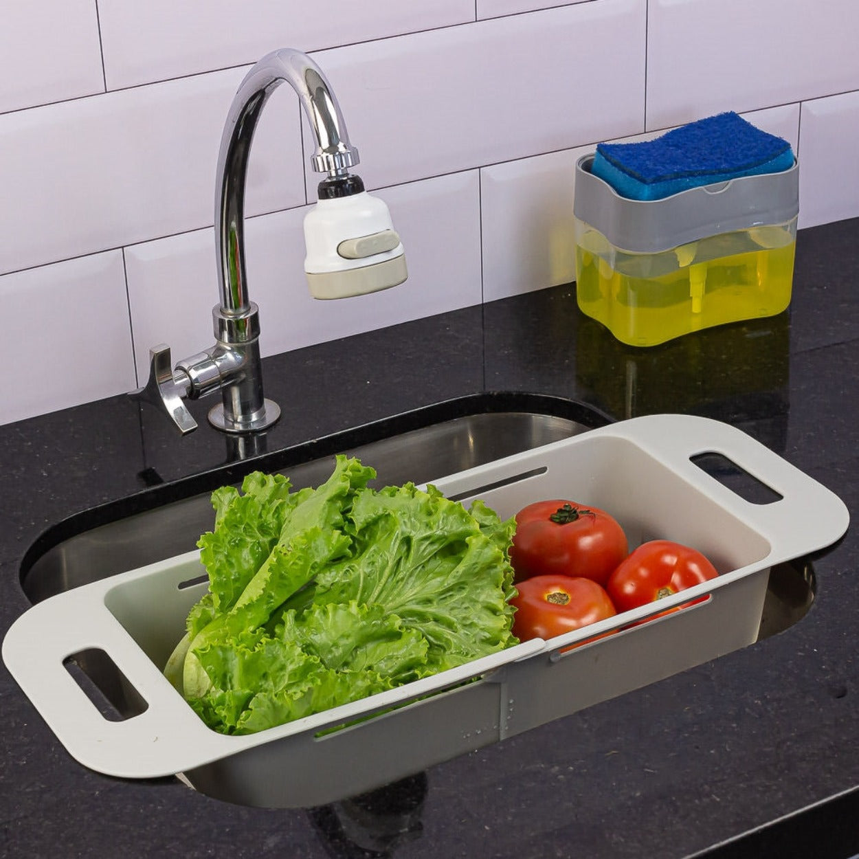 Escorredor Alimentos Extensível Multipurpose