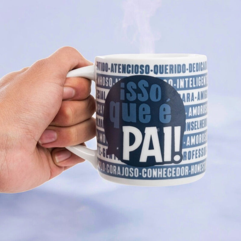 Caneca de Cerâmica 300ml - Isso que é Pai! leve compre