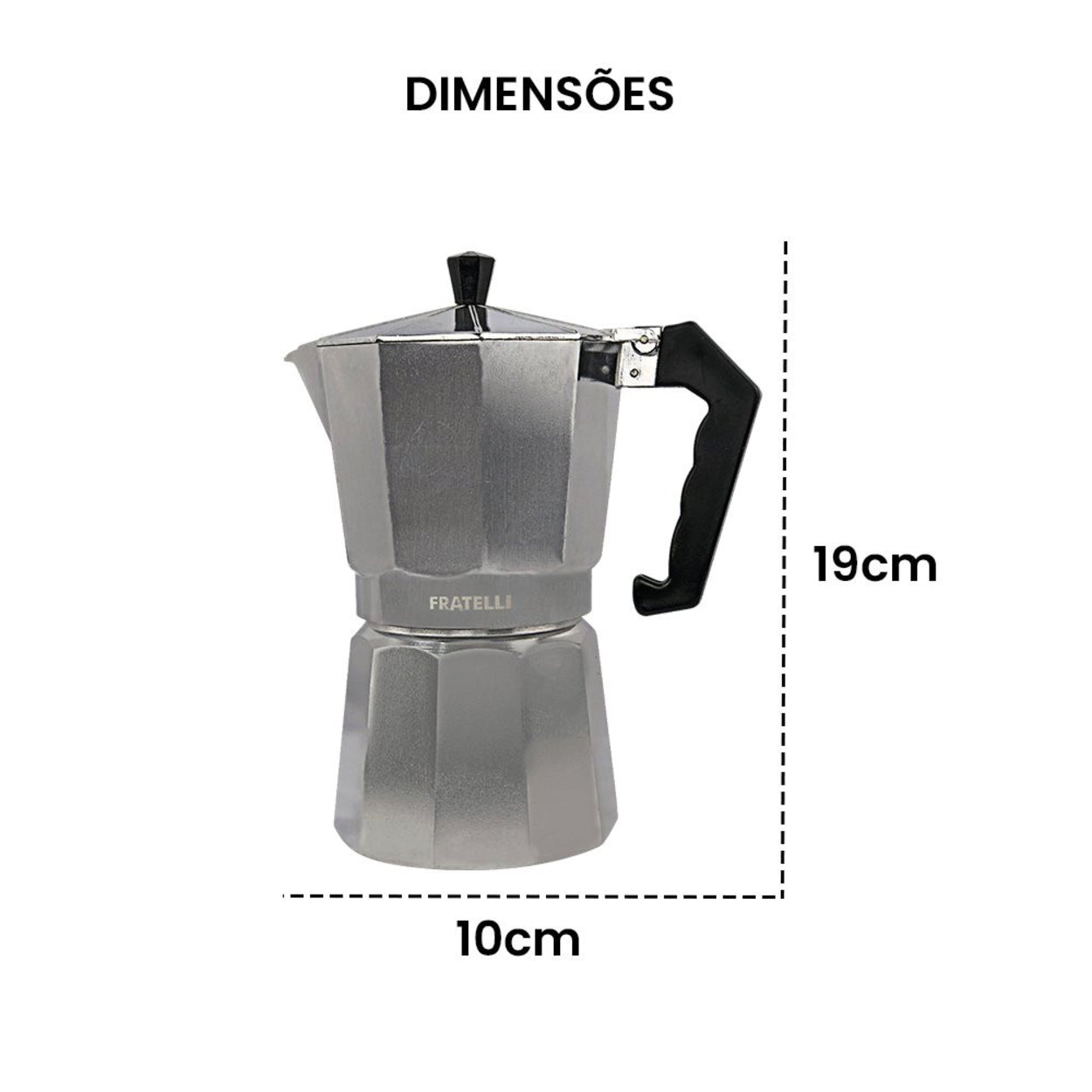 Cafeteira Italiana Moka Express Faz 9 Xícaras Café Aluminio - Leve Compre