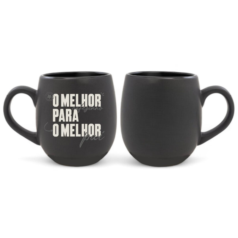 Caneca de Cerâmica Oval 400ml - O Melhor Pai - Leve Compre