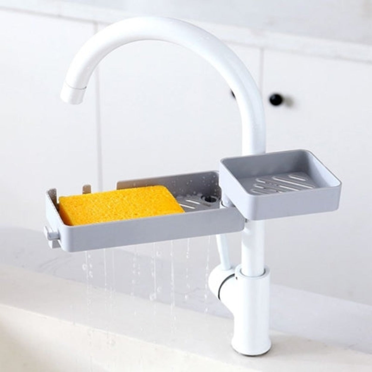 Suporte de Organização Para Pia Easy Dishes Cinza