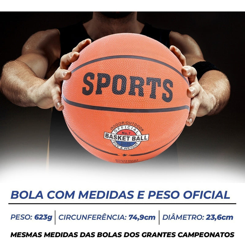 Bola De Basquete Basketball Tamanho Oficial Sports