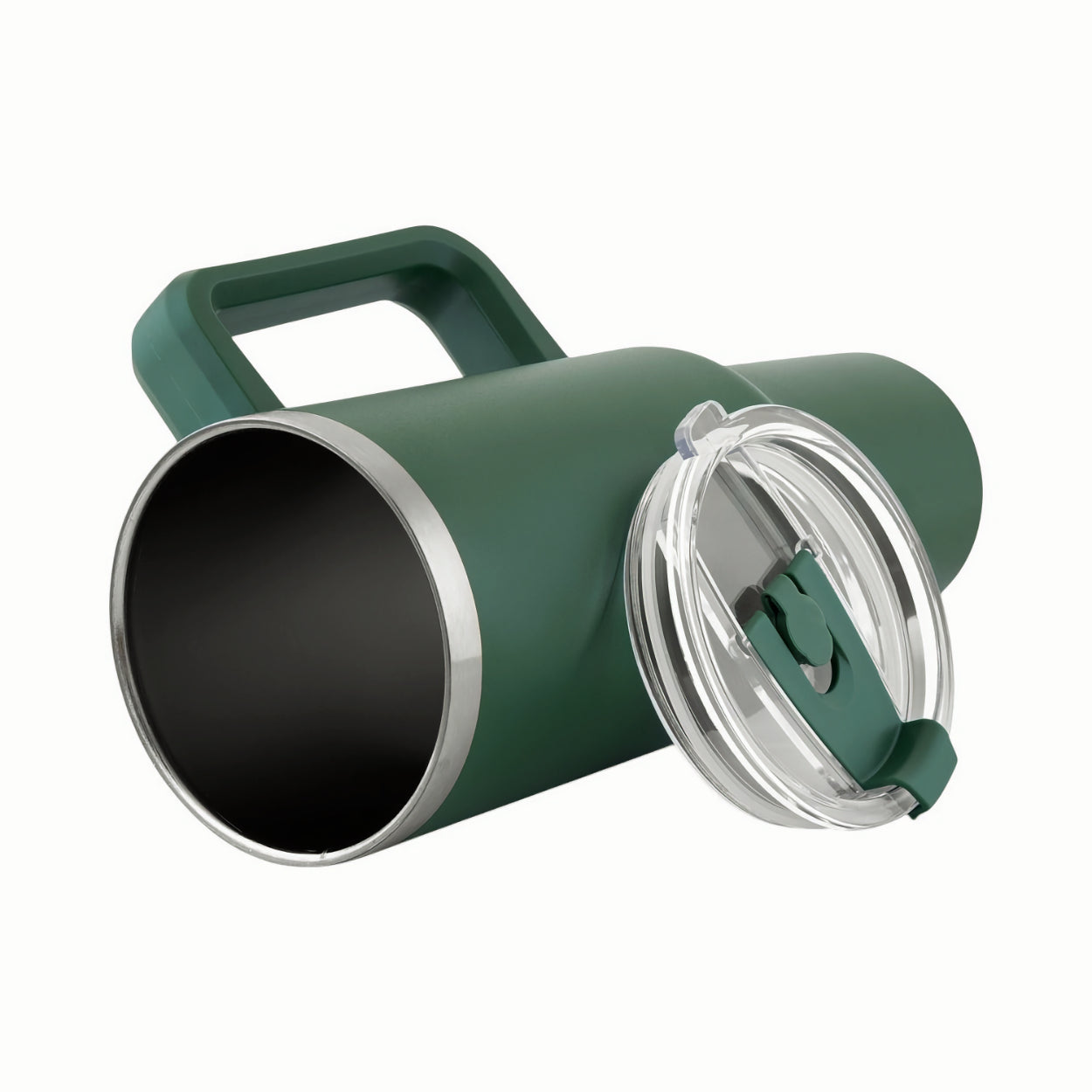 Garrafa Canecão em Inox Parede Dupla 1300ml com Alça e Canudo Verde