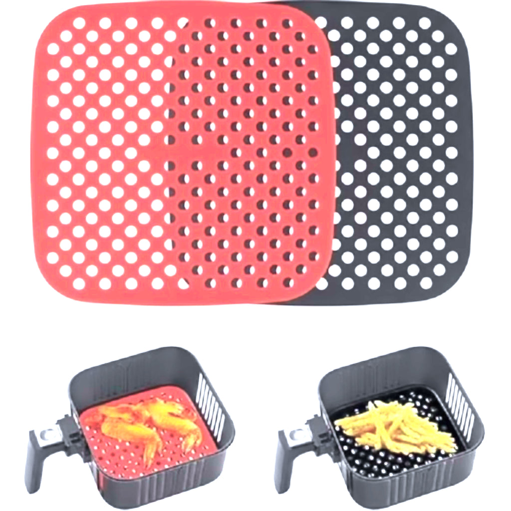 Protetor de Silicone Quadrado para Airfryer Easy Kitchen Vermelho