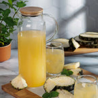 Jarra de Vidro Borossilicato com Tampa de Bambu 2L leve compre