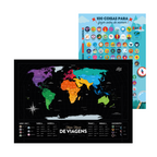 Kit Raspadinhas Viagens: Mapa-Mundi + Coisas para Fazer