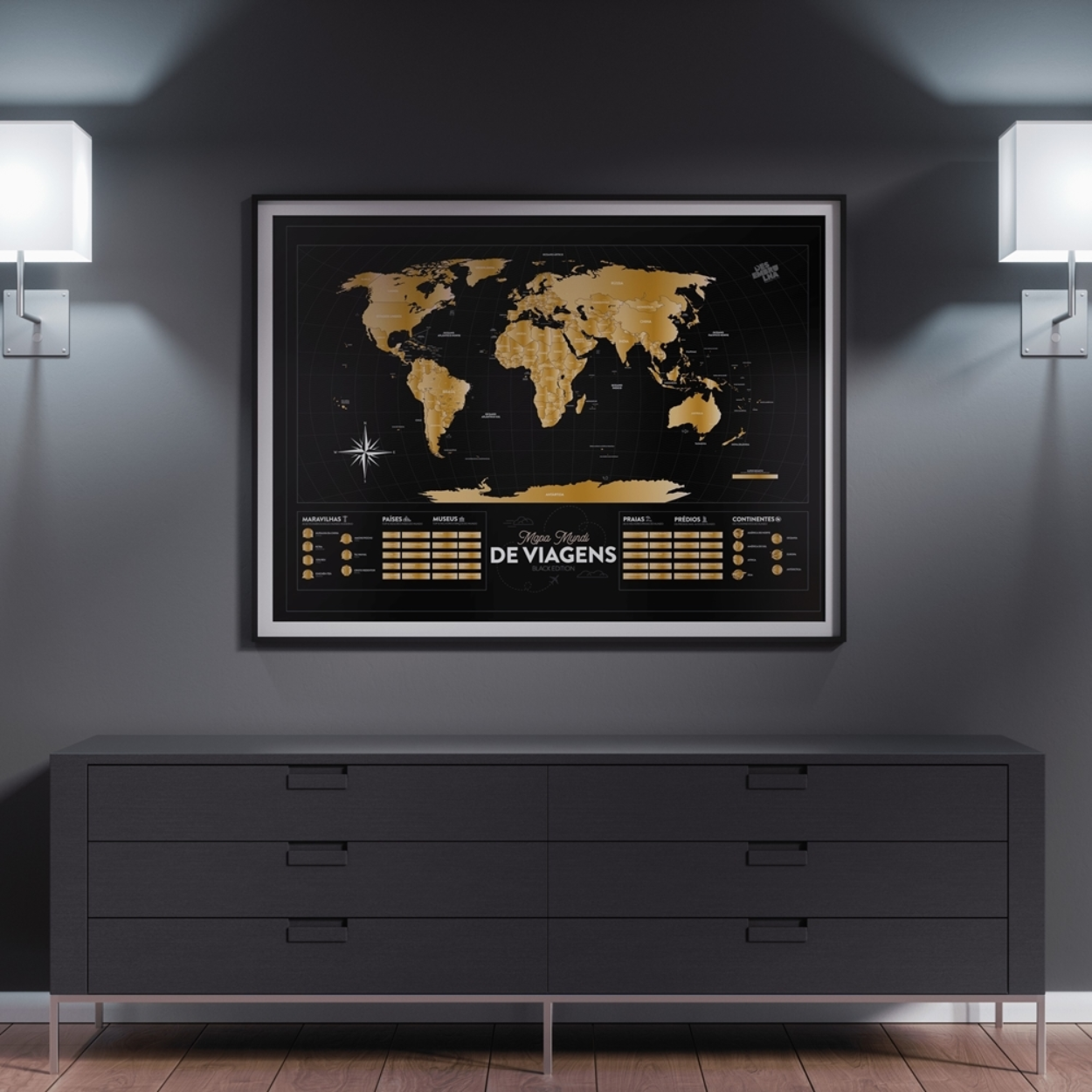 Kit Raspadinhas Viagens: Mapa-Mundi + Coisas para Fazer