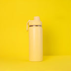 Garrafa com Alça e Bico 780ml em Aço Inox Amarela