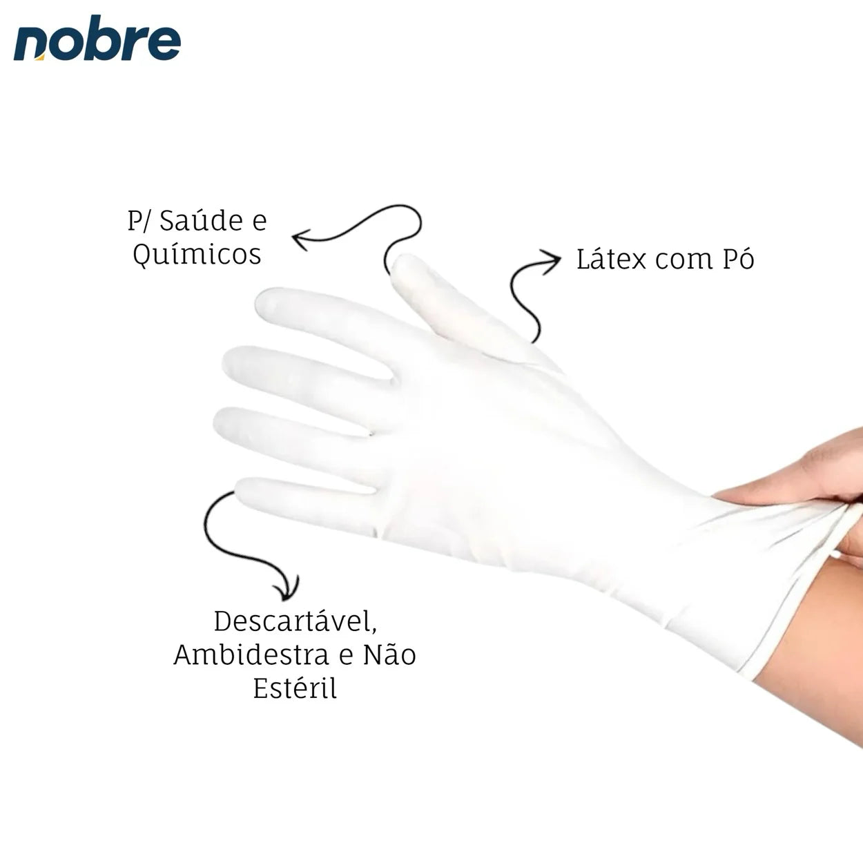 Proteção Contra Sujeira Respingos Químicos Luva Descartável leve compre