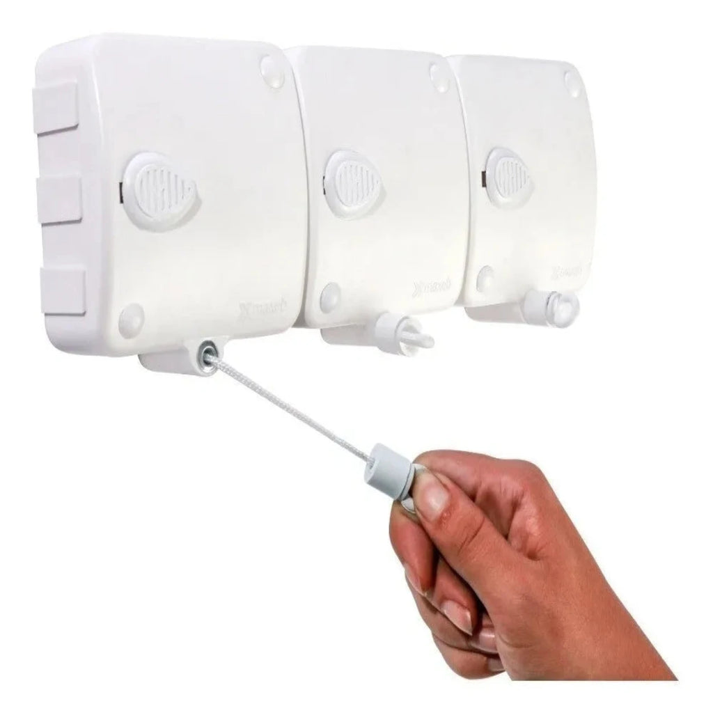 Varal Retrátil Automático Modular 3 Peças Com 6 Metros leve compre
