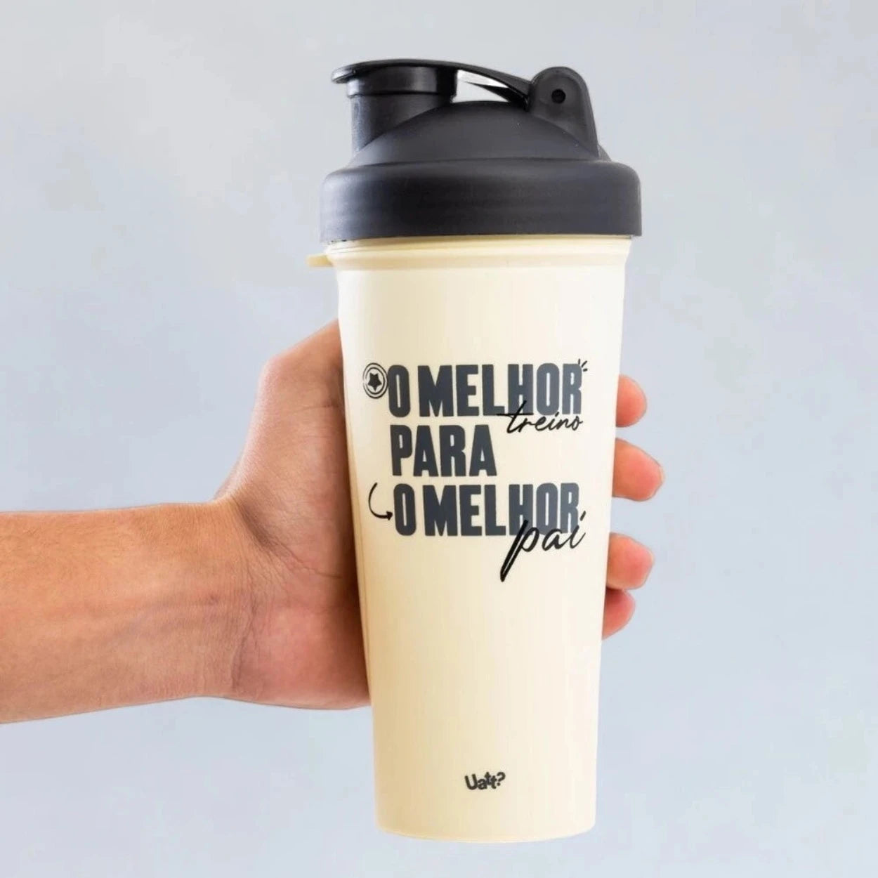 Shakeira 780ml com Tampa Preta e Medidor - O Melhor Pai - Leve Compre