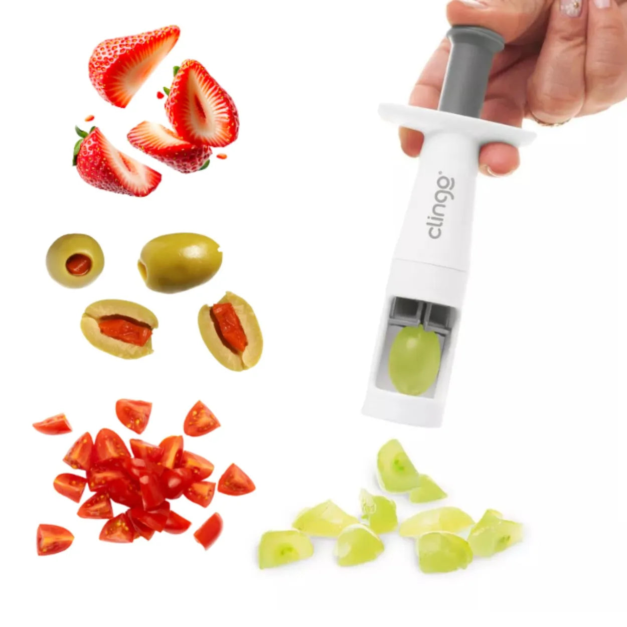 Cortador Prático para Uvas e Tomate Cereja