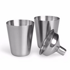 Cantil de Bolso com Copos e Funil em Aço Inox