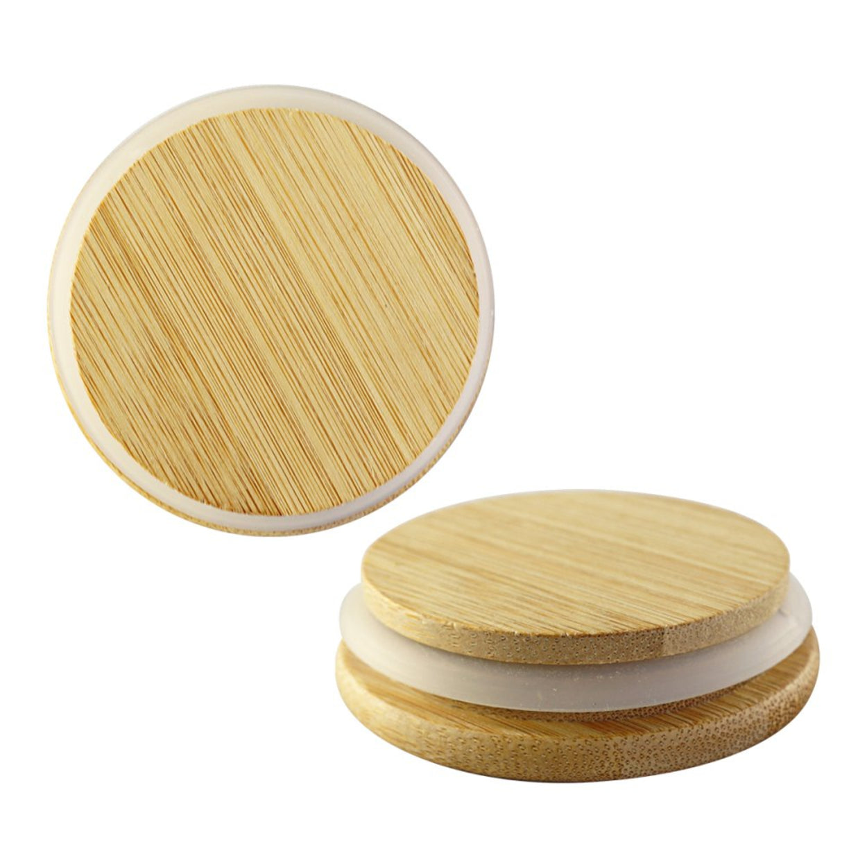 Pote para Mantimentos com Tampa de Bambu 600ML - Leve Compre