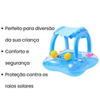 Boia Infantil Inflável com Cobertura – Baby Float para Bebê 0 a 3 anos
