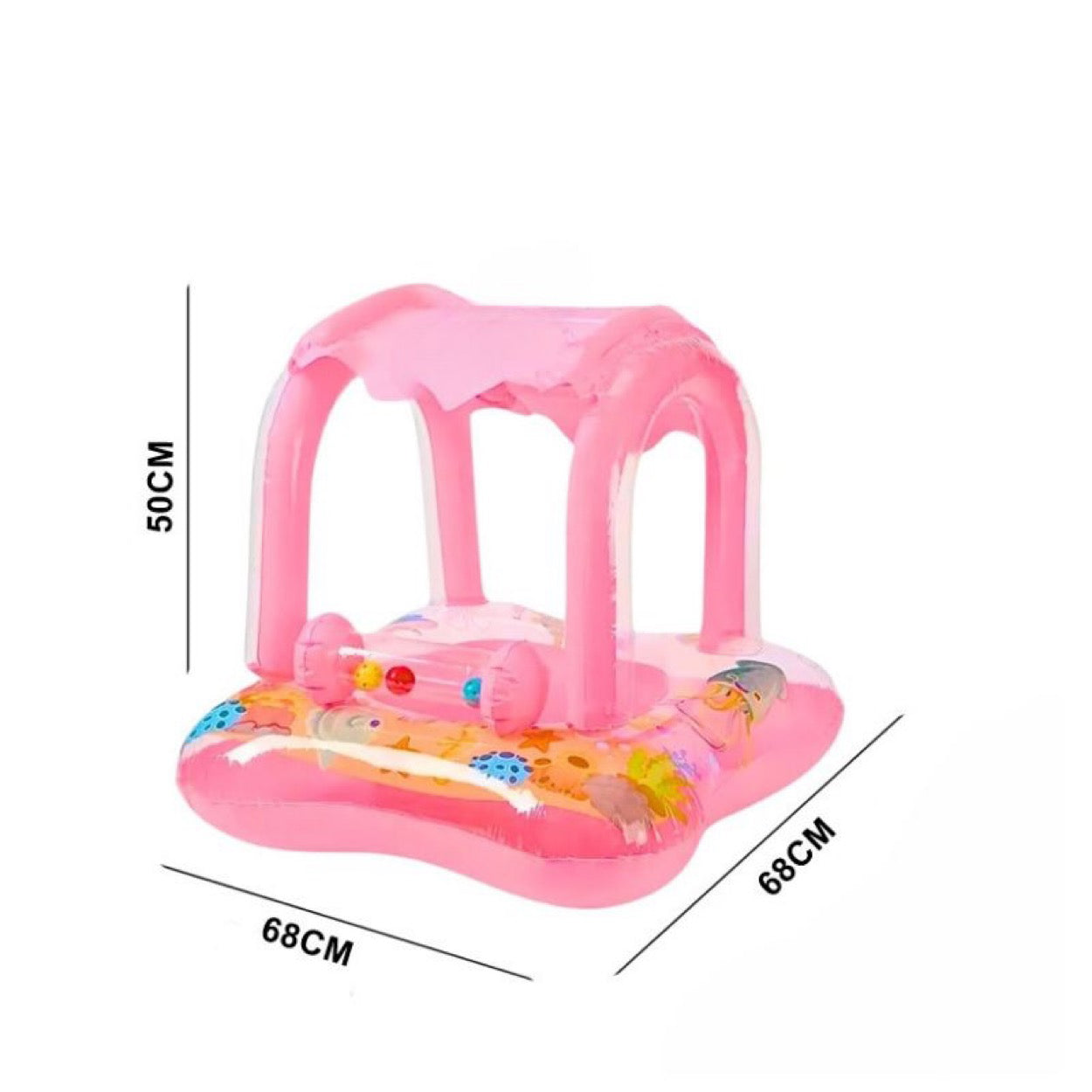 Boia Infantil Inflável com Cobertura – Baby Float para Bebê 0 a 3 anos