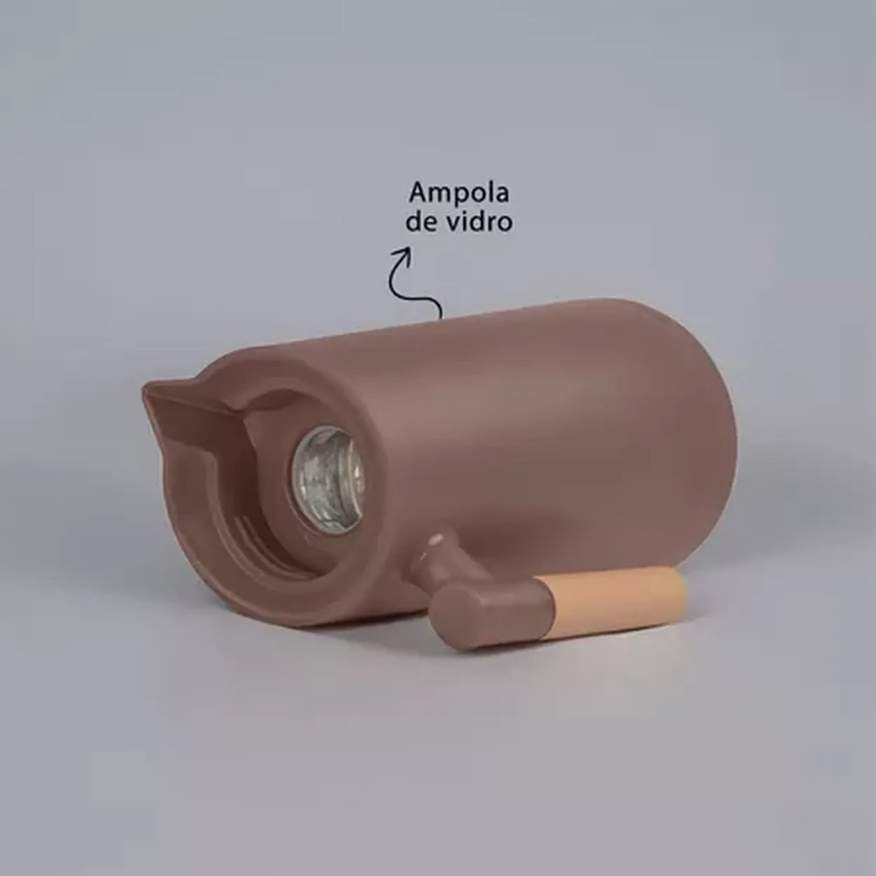 Garrafa Térmica Bule 1 Litro Parede Dupla com Ampola de Vidro e Alça de Madeira Preta