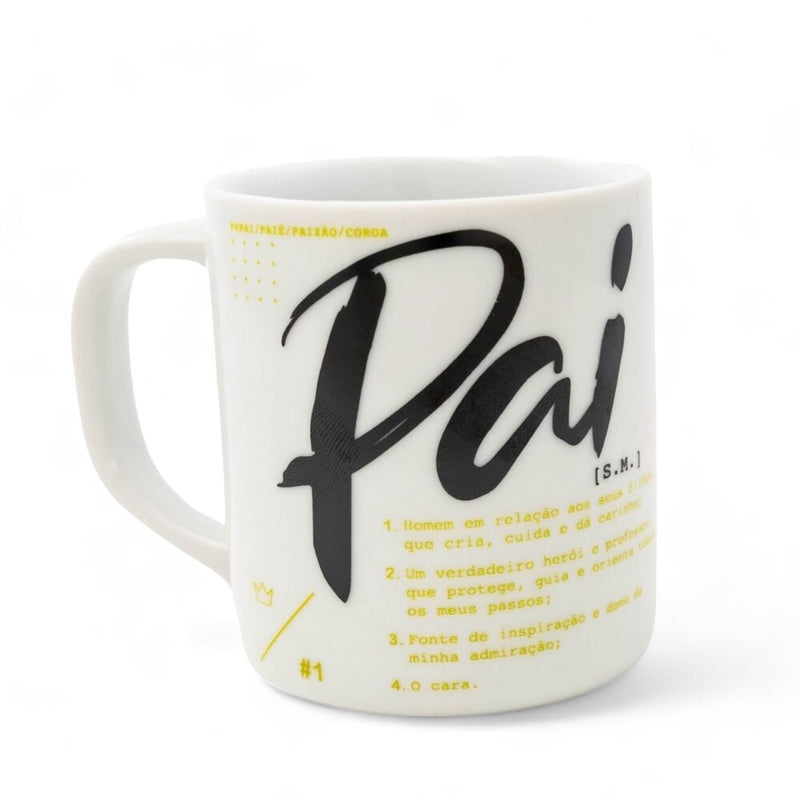 Caneca de Cerâmica 300ml - Significado de Pai - leve compre