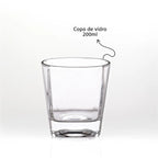 Kit Copo para Whisky + Pegador de Gelo + 3 Cubos de Pedra-sabão e Caixa de Madeira