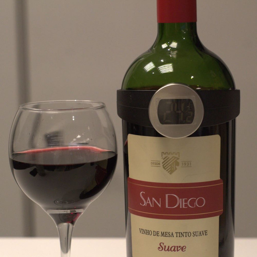 Termômetro para Vinho de Encaixe em Aço Inox Wine Time