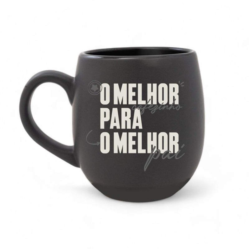 Caneca de Cerâmica Oval 400ml - O Melhor Pai - Leve Compre