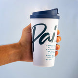 Copo Viagem com Tampa 500ml Azul - Significado de Pai