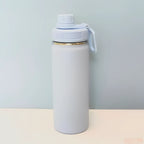 Garrafa com Alça e Bico 780ml em Aço Inox Azul Ciano