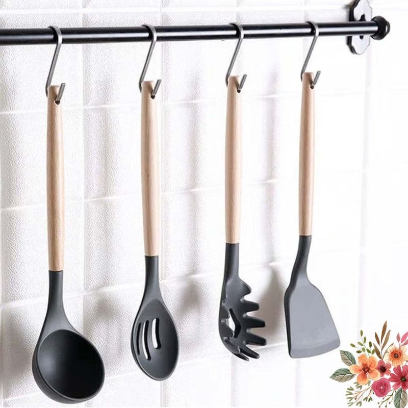 Talheres: Utensílio de Cozinha - Kit 12 Peças com Suporte