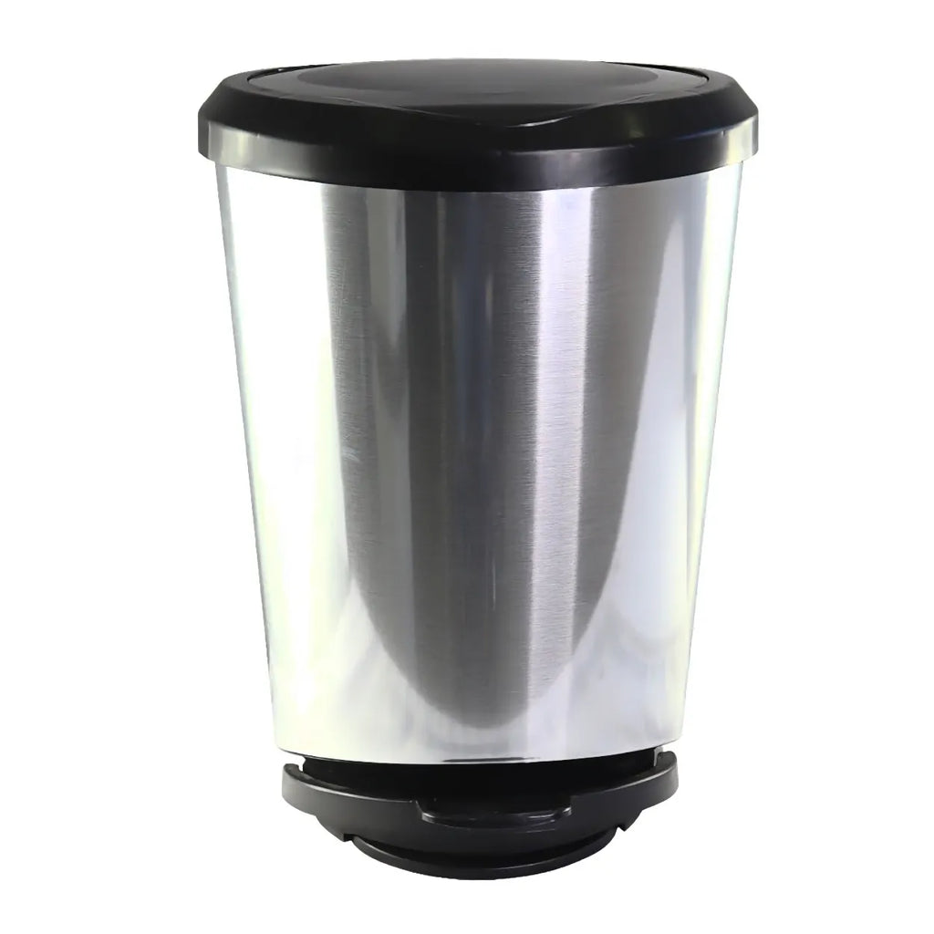 lixeira-com-pedal-label-prata-45-litros-leve-compre