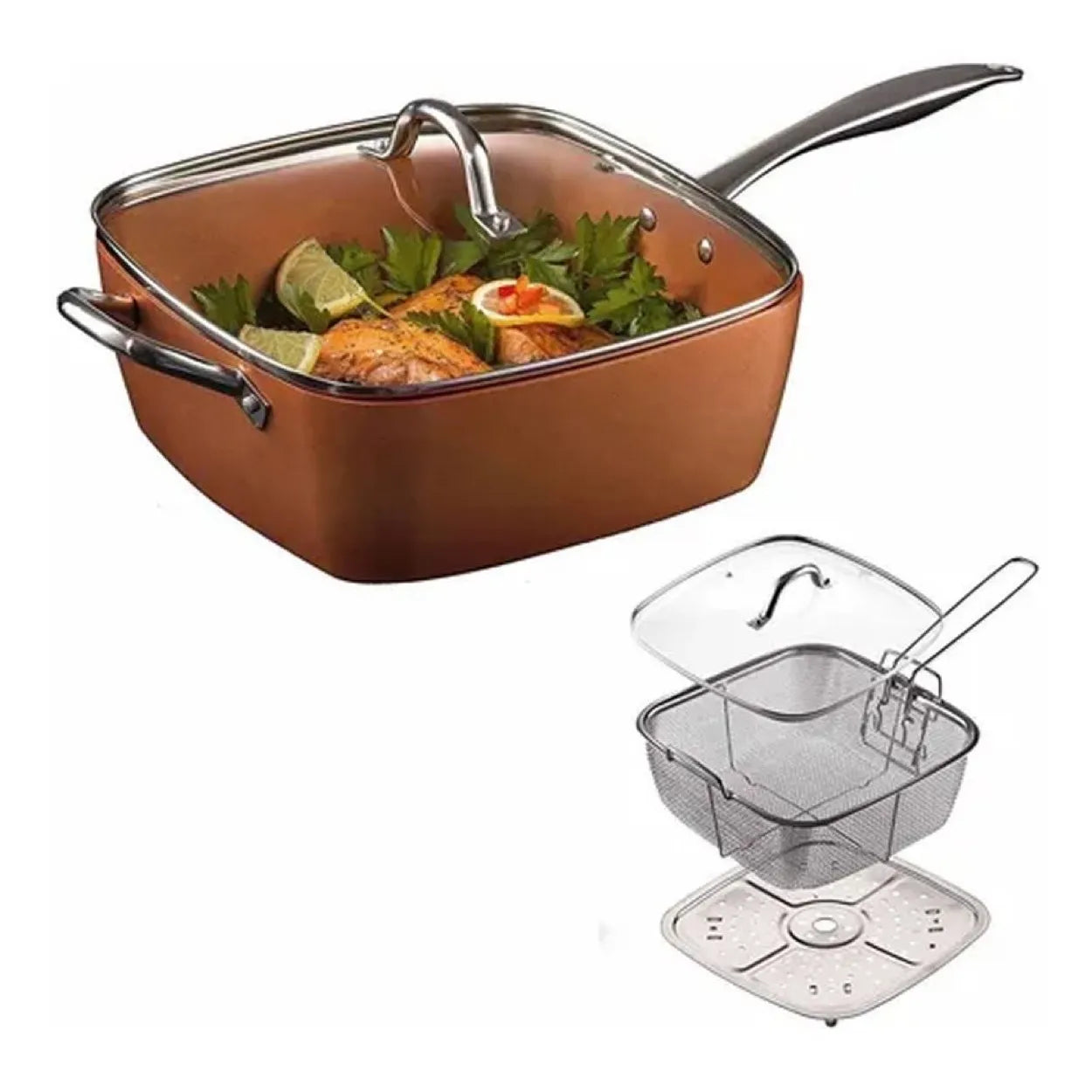 panela-maxchef-cacarola-antiaderente-quadrada-24cm-laranja-leve-compre
