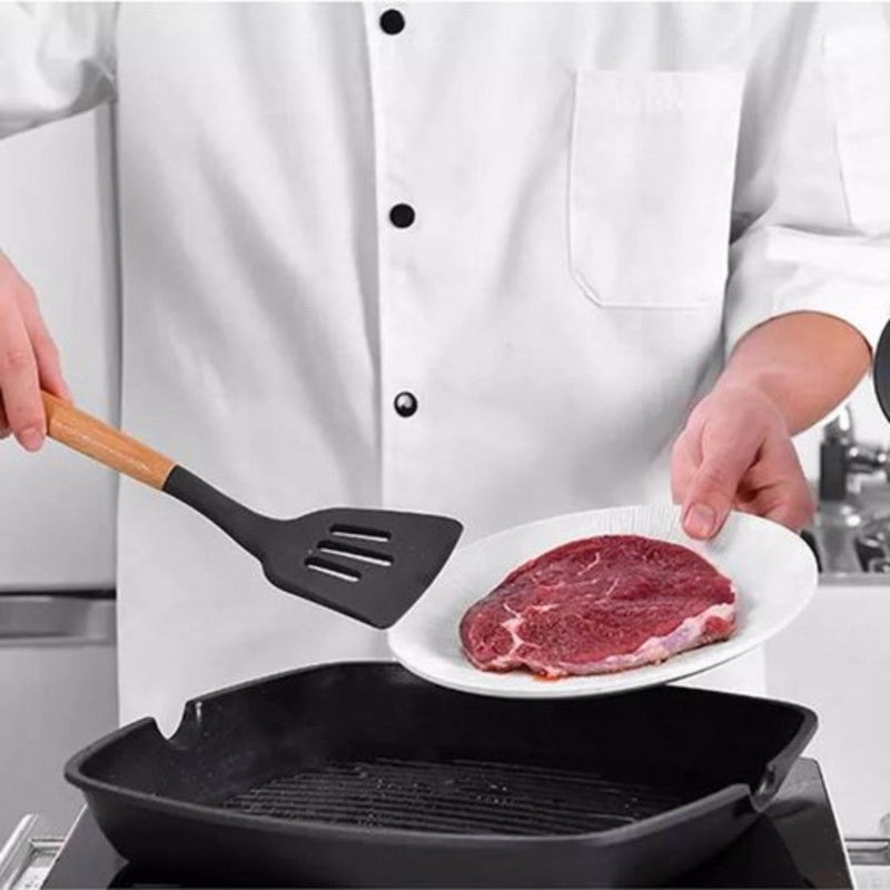 Talheres: Utensílio de Cozinha - Kit 12 Peças com Suporte